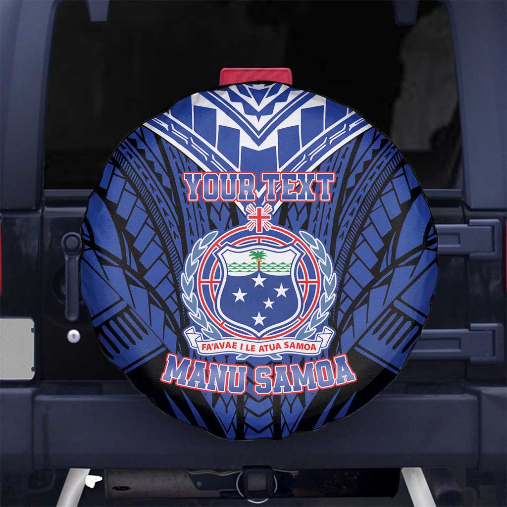 Custom Manu Samoa Sevens Rugby Spare Tire Cover Samoan Tribal Tattoo