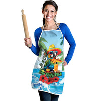 Funny Parrot Margarita Five O'clock Somewhere Apron
