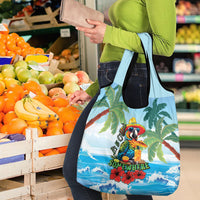 Funny Parrot Margarita Five O'clock Somewhere Grocery Bag