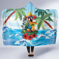 Funny Parrot Margarita Five O'clock Somewhere Hooded Blanket