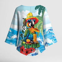 Funny Parrot Margarita Five O'clock Somewhere Kimono Sleeve Blouse