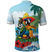 Funny Parrot Margarita Five O'clock Somewhere Polo Shirt