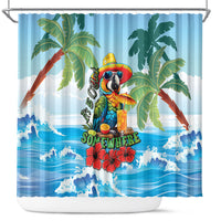 Funny Parrot Margarita Five O'clock Somewhere Shower Curtain