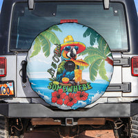 Funny Parrot Margarita Five O'clock Somewhere Spare Tire Cover