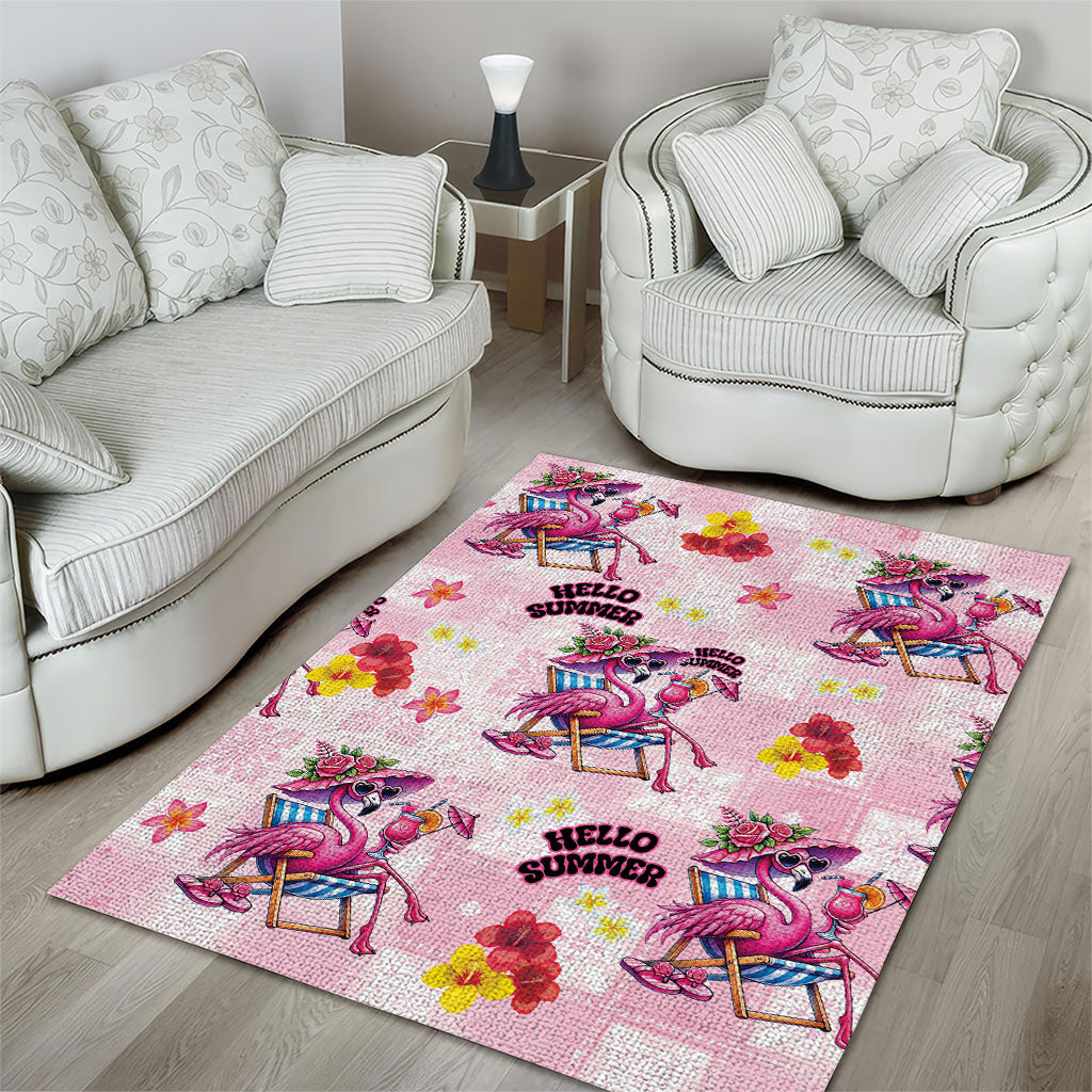 Hawaii Flamingo Hello Summer Area Rug Hawaiian Quilt Pattern