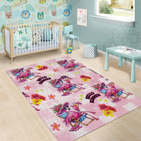 Hawaii Flamingo Hello Summer Area Rug Hawaiian Quilt Pattern