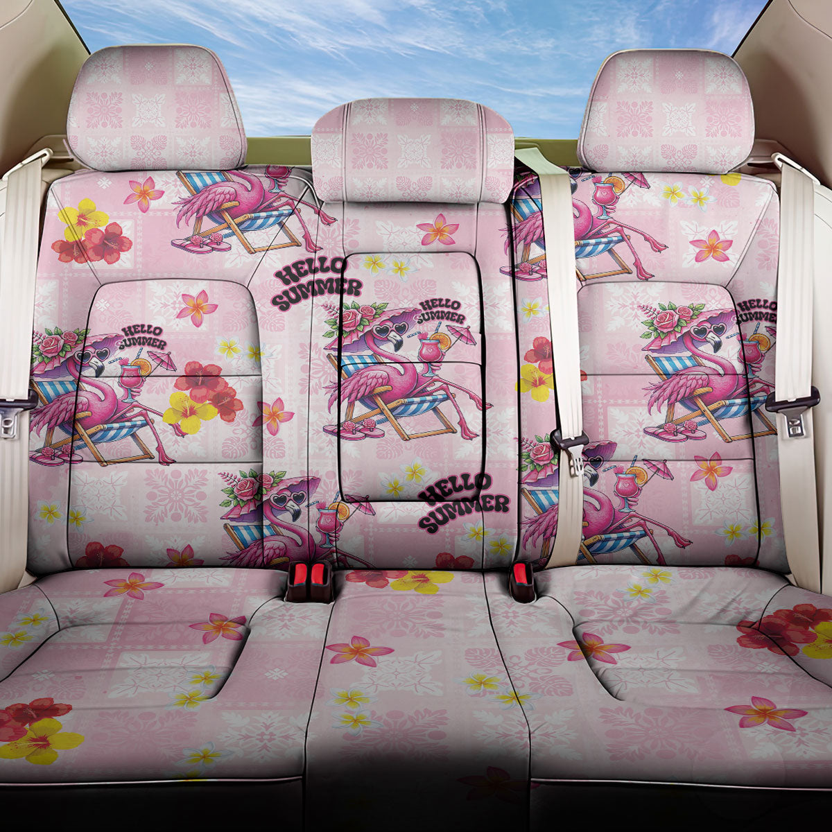 Hawaii Flamingo Hello Summer Back Car Seat Cover Hawaiian Quilt Pattern