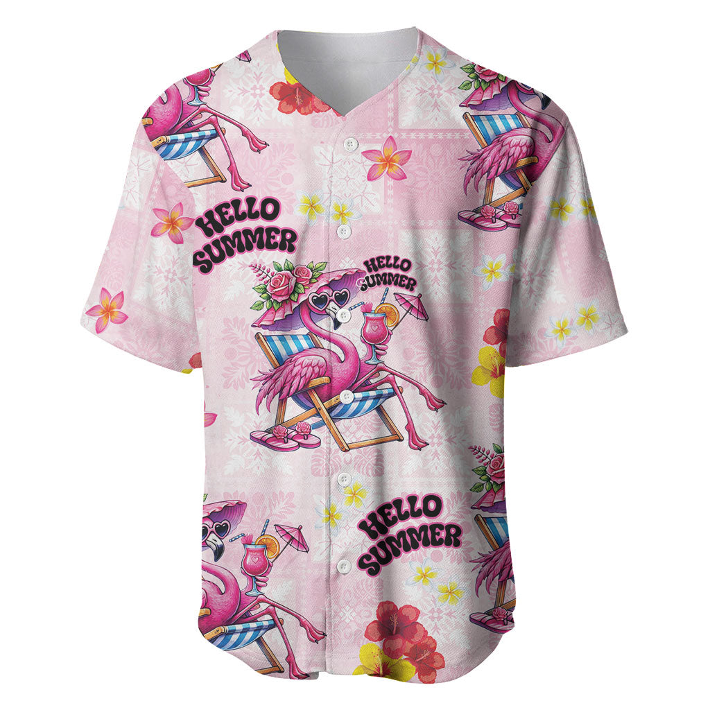 Hawaii Flamingo Hello Summer Baseball Jersey Hawaiian Quilt Pattern
