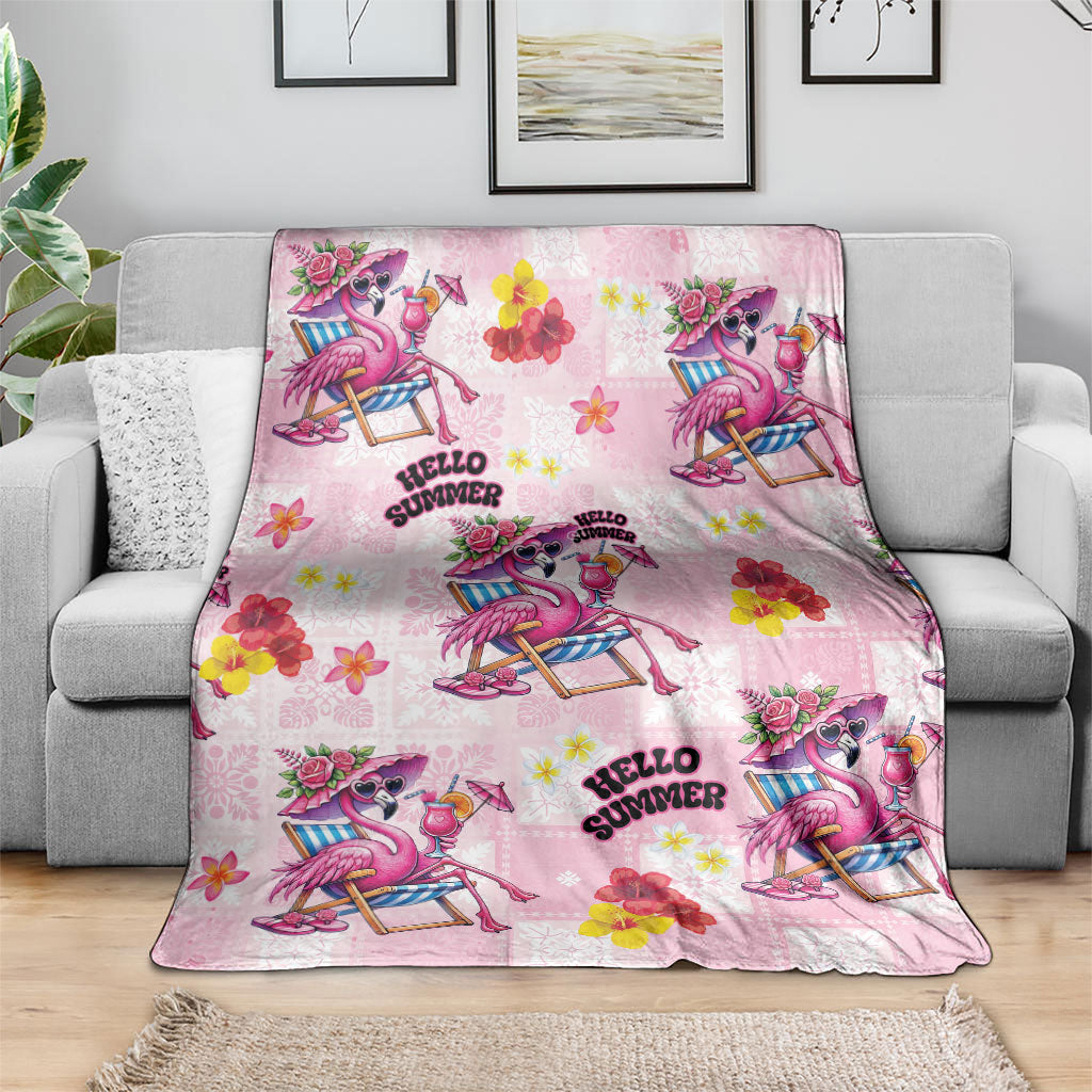 Hawaii Flamingo Hello Summer Blanket Hawaiian Quilt Pattern