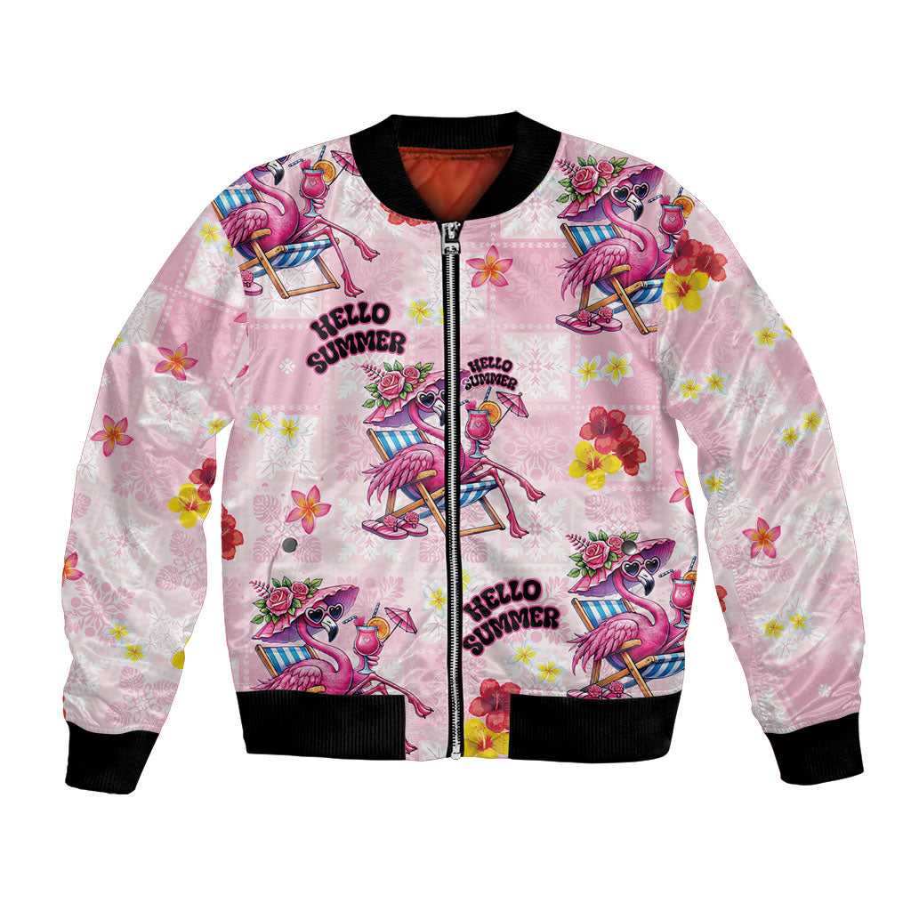 Hawaii Flamingo Hello Summer Bomber Jacket Hawaiian Quilt Pattern