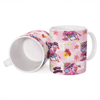 Hawaii Flamingo Hello Summer Ceramic Mug Hawaiian Quilt Pattern