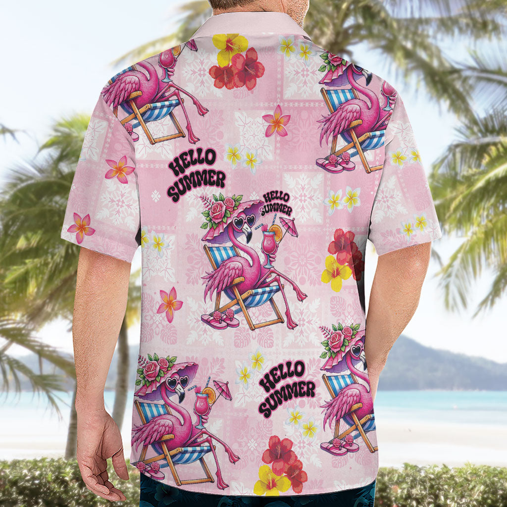 Hawaii Flamingo Hello Summer Hawaiian Shirt Hawaiian Quilt Pattern