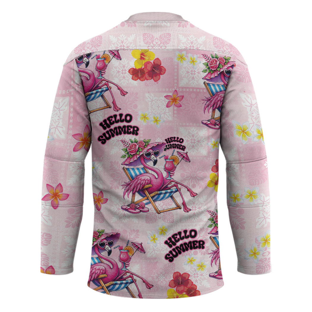 Hawaii Flamingo Hello Summer Hockey Jersey Hawaiian Quilt Pattern