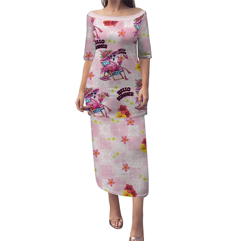 Hawaii Flamingo Hello Summer Puletasi Hawaiian Quilt Pattern