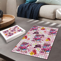 Hawaii Flamingo Hello Summer Puzzle Hawaiian Quilt Pattern