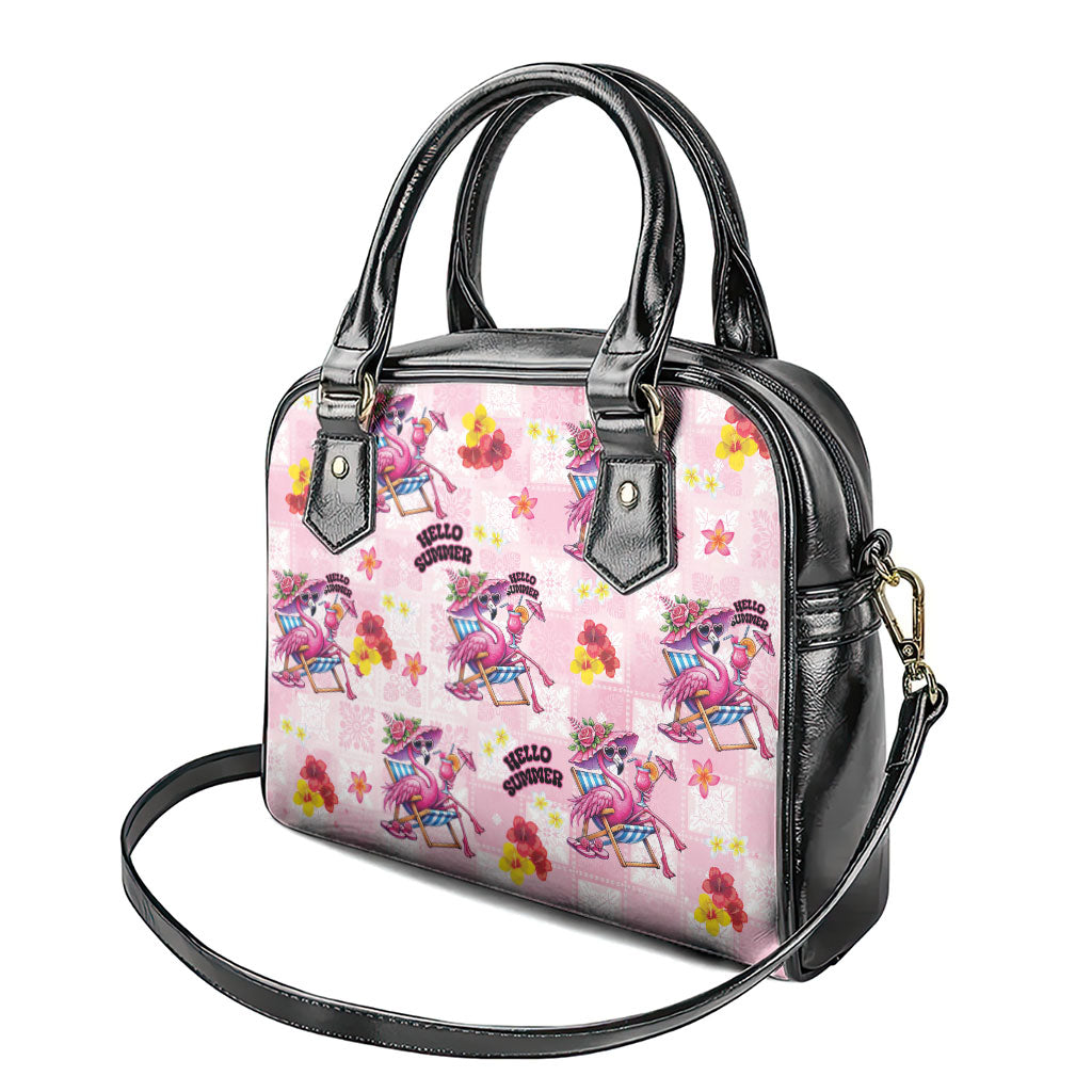 Hawaii Flamingo Hello Summer Shoulder Handbag Hawaiian Quilt Pattern