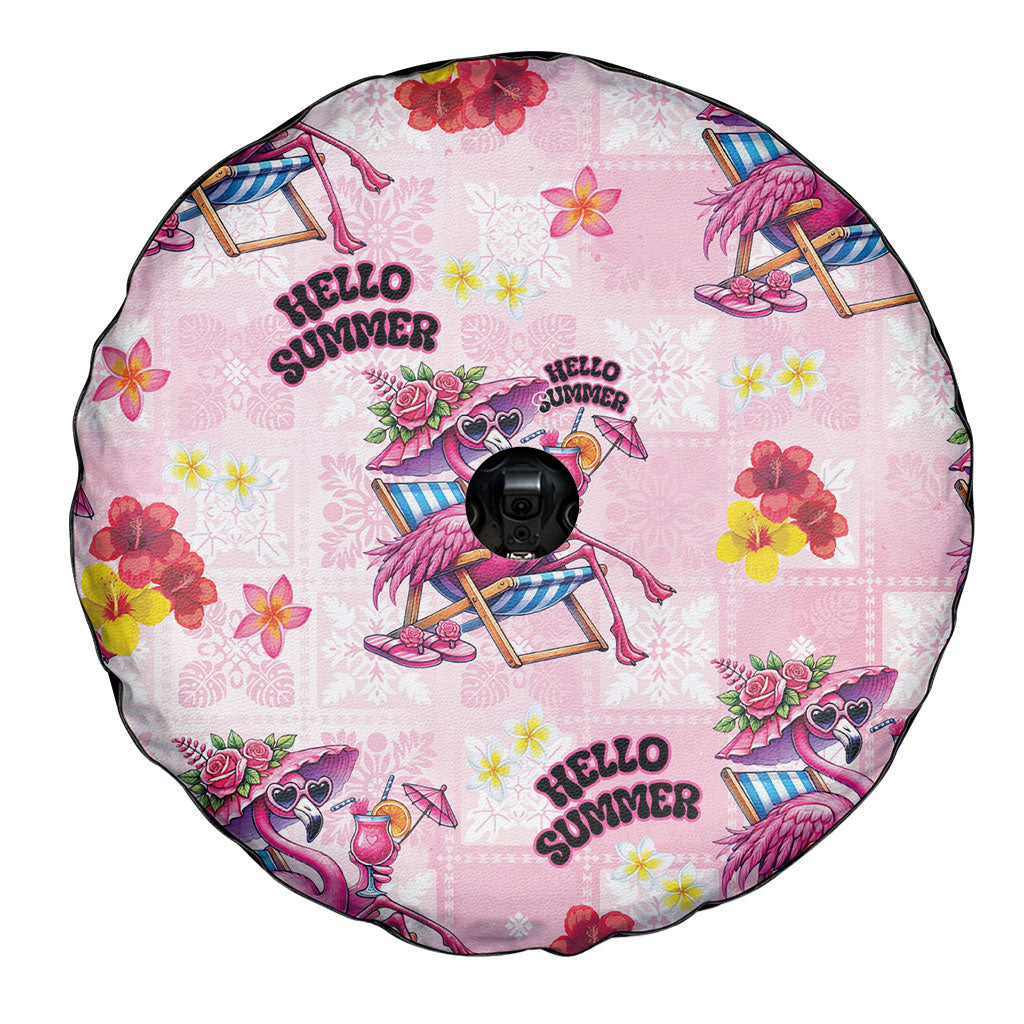 Hawaii Flamingo Hello Summer Spare Tire Cover Hawaiian Quilt Pattern