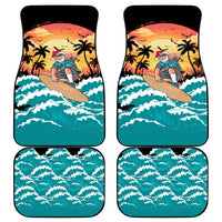 Vintage Santa Claus Surfing Summer Car Mats Mele Kalikimaka i Iulai!