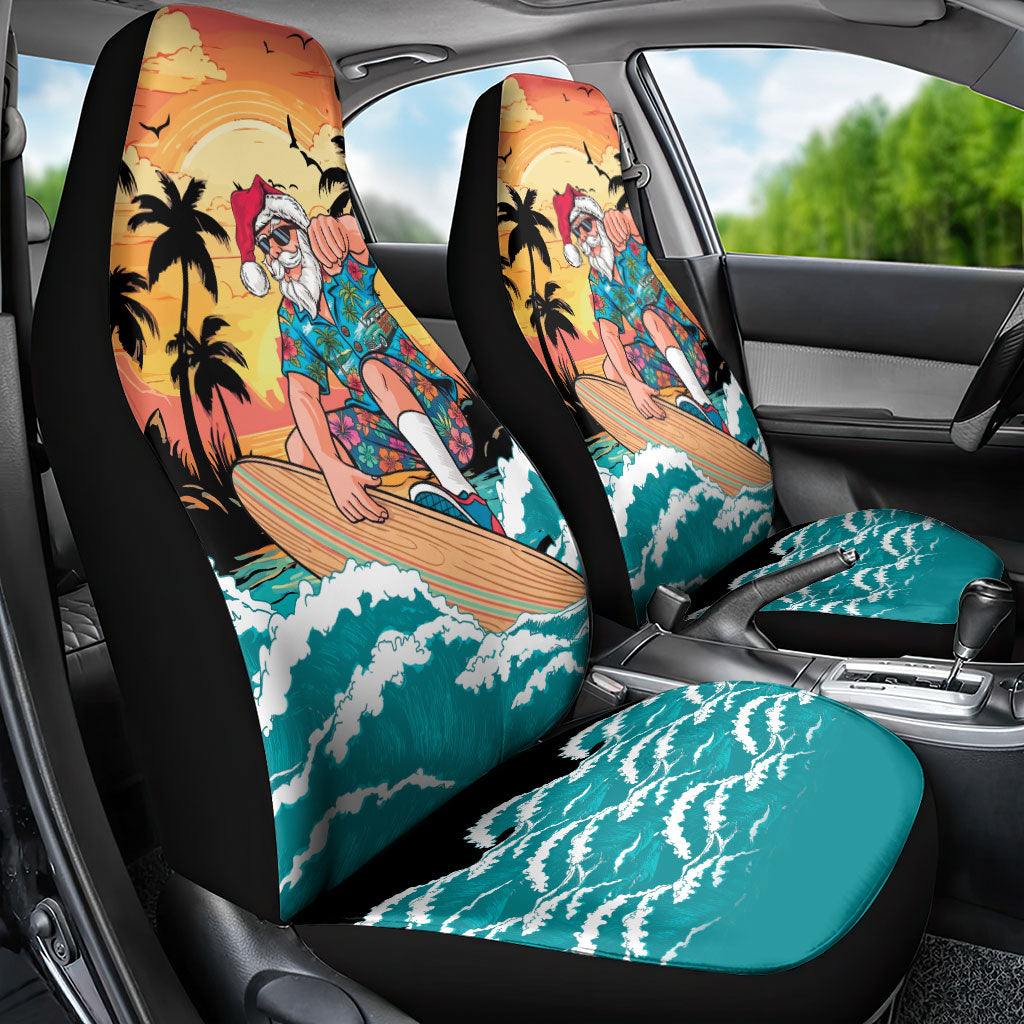 Vintage Santa Claus Surfing Summer Car Seat Cover Mele Kalikimaka i Iulai!