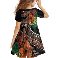 Vintage Hibiscus Pacific Floral Family Matching Off Shoulder Short Dress and Hawaiian Shirt LT9 - Polynesian Pride