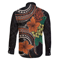 Vintage Hibiscus Pacific Floral Family Matching Off Shoulder Short Dress and Hawaiian Shirt LT9 - Polynesian Pride