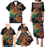 Vintage Hibiscus Pacific Floral Family Matching Puletasi and Hawaiian Shirt LT9 - Polynesian Pride