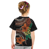 Vintage Hibiscus Pacific Floral Kid T Shirt LT9 - Polynesian Pride