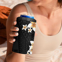 Vintage Plumeria Pacific Floral 4 in 1 Can Cooler Tumbler