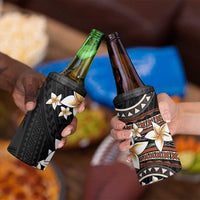 Vintage Plumeria Pacific Floral 4 in 1 Can Cooler Tumbler