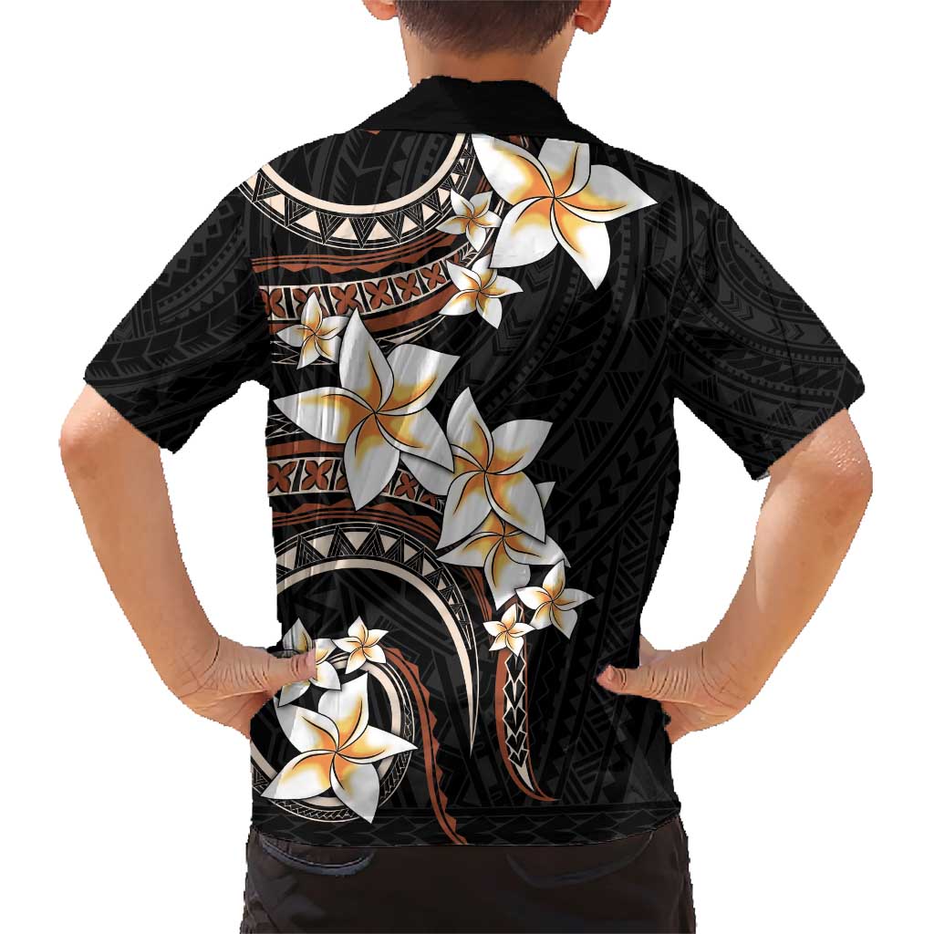 Vintage Plumeria Pacific Floral Family Matching Short Sleeve Bodycon Dress and Hawaiian Shirt LT9 - Polynesian Pride