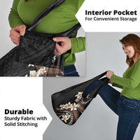 Vintage Plumeria Pacific Floral Grocery Bag