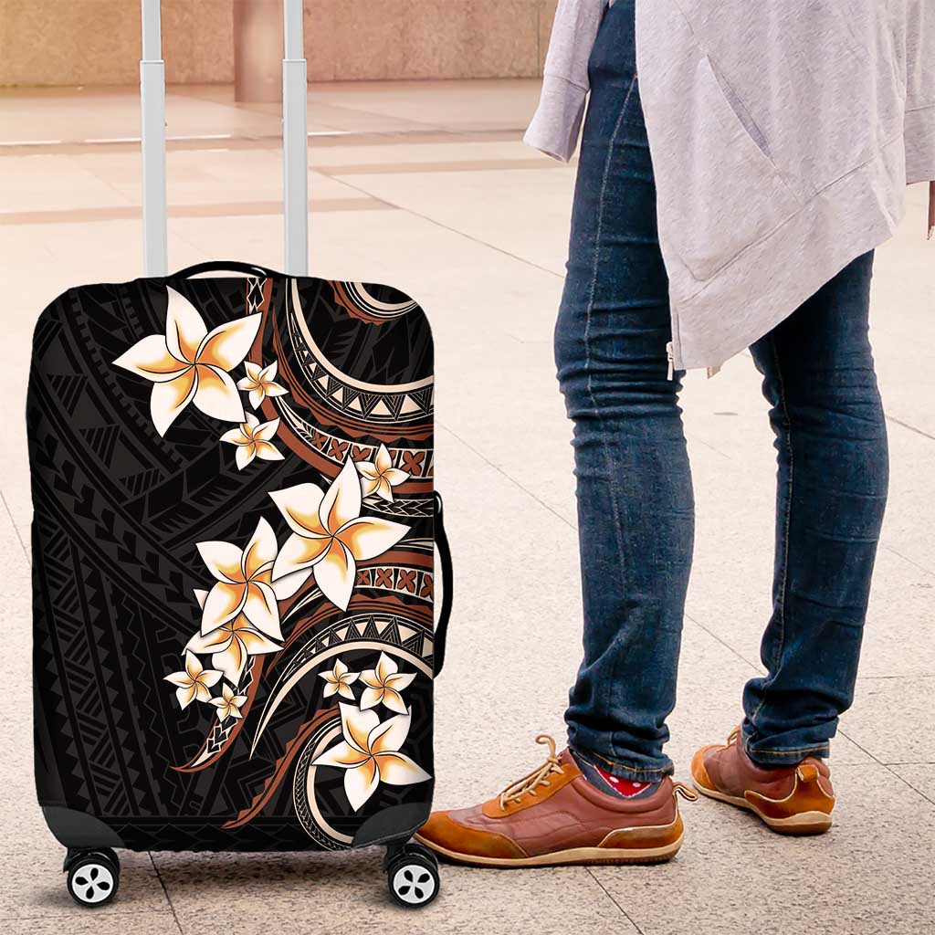 Vintage Plumeria Pacific Floral Luggage Cover