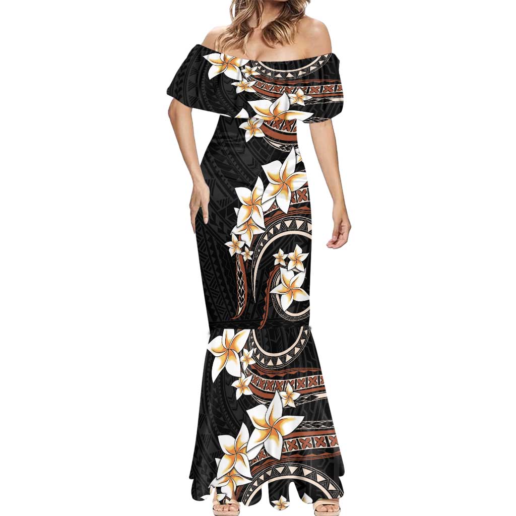 Vintage Plumeria Pacific Floral Mermaid Dress LT9 - Polynesian Pride
