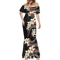 Vintage Plumeria Pacific Floral Mermaid Dress LT9 - Polynesian Pride