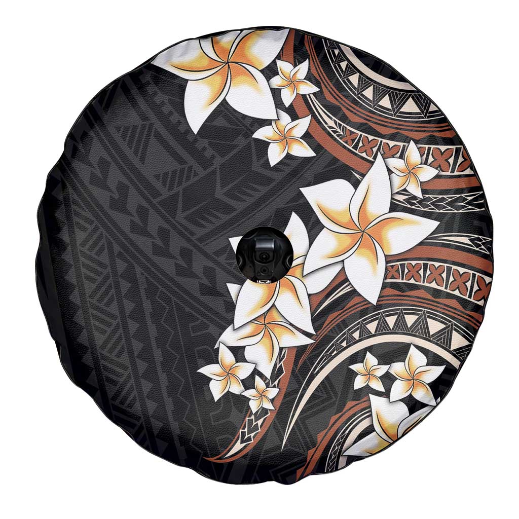 Vintage Plumeria Pacific Floral Spare Tire Cover