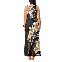 Vintage Plumeria Pacific Floral Tank Maxi Dress