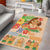 Kawaii Hula Girls Area Rug Aloha Hibiscus Flowers