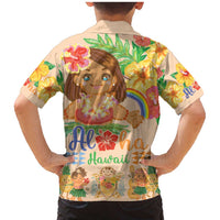 Kawaii Hula Girls Family Matching Mermaid Dress and Hawaiian Shirt Aloha Hibiscus Flowers LT9 - Polynesian Pride