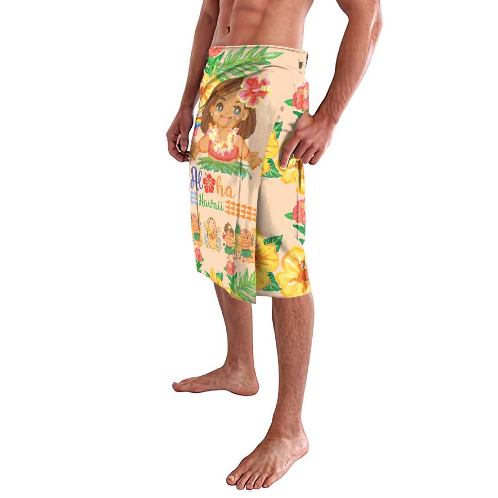 Kawaii Hula Girls Lavalava Aloha Hibiscus Flowers