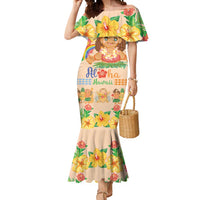 Kawaii Hula Girls Mermaid Dress Aloha Hibiscus Flowers LT9 Women Nude - Polynesian Pride