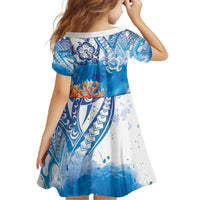 Hibiscus Turtle Tattoo Coral Reef Family Matching Off The Shoulder Long Sleeve Dress and Hawaiian Shirt with Polynesian Tribal