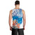 Hibiscus Turtle Tattoo Coral Reef Men Tank Top with Polynesian Tribal