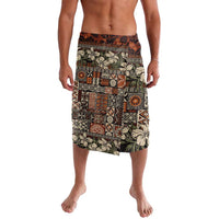 Pacific Hibiscus Tapa Tribal Vintage Lavalava Brown Motif