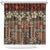 Pacific Hibiscus Tapa Tribal Vintage Shower Curtain Brown Motif