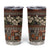 Pacific Hibiscus Tapa Tribal Vintage Tumbler Cup Brown Motif