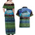 Personalised Fiji Viti Levu Couples Matching Off Shoulder Maxi Dress and Hawaiian Shirt Tagimoucia and Tapa Tribal Pattern