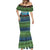 Personalised Fiji Viti Levu Mermaid Dress Tagimoucia and Tapa Tribal Pattern