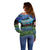 Personalised Fiji Viti Levu Off Shoulder Sweater Tagimoucia and Tapa Tribal Pattern