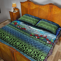 Personalised Fiji Viti Levu Quilt Bed Set Tagimoucia and Tapa Tribal Pattern