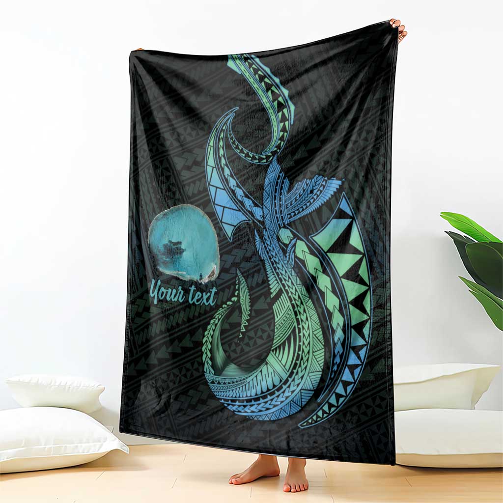 Personalised Hawaii Kure Atoll Blanket Holaniku Coral Reef with Polynesian Tribal